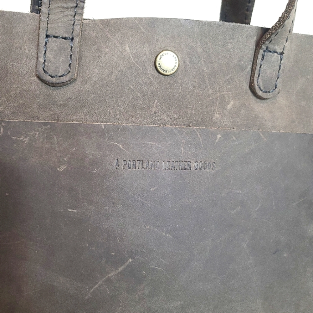 Portland Leather Goods Mini Crossbody Tote in Groupie Grey - Picture 2 of 12